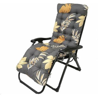 Imagem de Almofada para cadeira de descanso de pátio, 170 cm (67 polegadas), estampa floral, para uso interno e externo, com amarras. Almofada para sofá ou cadeira de balanço.