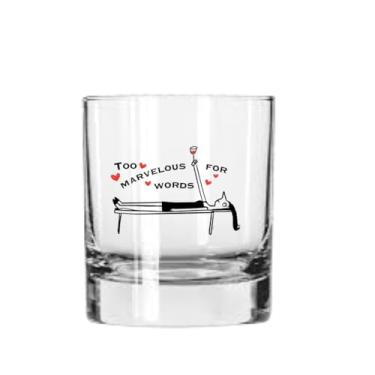 Imagem de Songbook Ink Copo de coquetel "Too Marvelous For Words – Vidro transparente de 293 ml com download de música bônus, utensílios para bebidas elegantes