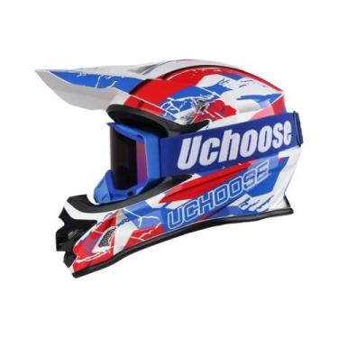 Imagem de Capacete De Motocross Off-Road Certificado DOT Com Óculos Para Downhil