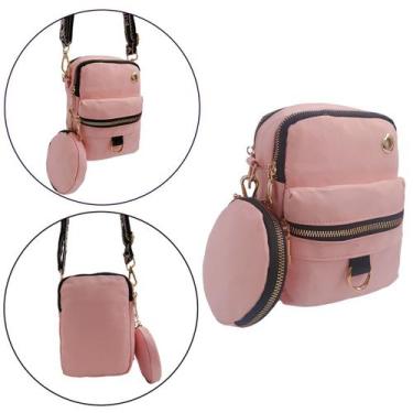 Imagem de Bolsa transversal mini bag com porta moeda - Ao Long, Rosa claro, P