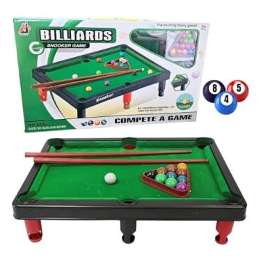 Imagem de Mini Mesa de Sinuca Infantil Portátil Verde – Kit Completo com Bolas, Tacos e Pés Desmontáveis, Bilhar Compacto para Crianças