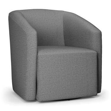 Imagem de Poltrona Decorativa Base Giratória Stella Max Linho Grafite D03 - D'Rossi