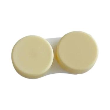 Imagem de Estojo De Lentes De Contato Duplo Fosco De Cor Sólida Com Compartiment