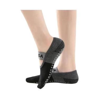 Imagem de Meias Antiderrapantes De Algodão Para Yoga, Pilates, Dança E Fitness F