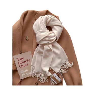 Imagem de Cachecol Feminino Longo De Lã Quente Para Inverno, Xale De Caxemira, P