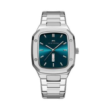 Imagem de Relógio De Quartzo Masculino Com Pulseira De Aço Inoxidável Azul E Dou