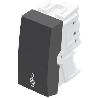 Imagem de Módulo Pulsador Campainha Habitat Black 16 Amperes 250 Volts - 4030 - Fame