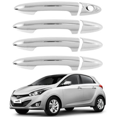 Imagem de Aplique Cromado Maçaneta Hyundai HB20 HB20s HB20x 4 Portas