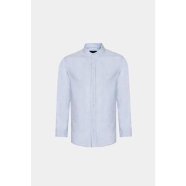 Imagem de Camisa Aramis Algodão Flamê Manga Longa Gola Padre Azul Bebe-Masculino