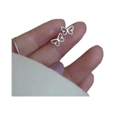 Imagem de Brincos De Coração Mini Fofos Para Mulheres, Em Cobre, Para Piercing D