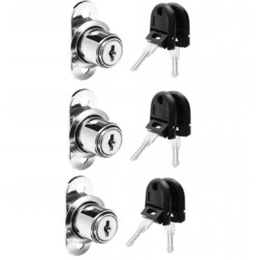 Imagem de Fechaduras 24,5mm Porta de Correr Gavetas Móveis 9 Unidades - Renna