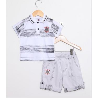 Imagem de Conjunto Bebê Corinthians Polo e Bermuda Oficial