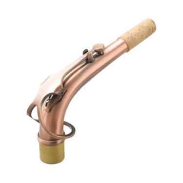 Imagem de Bocal Curvo Prateado Para Saxofone Tenor, Alto E Soprano - Peça De Rep