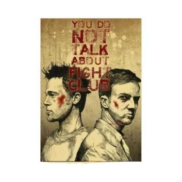 Imagem de Pôster Do Filme Fight Club Com Brad Pitt, Pintura Em Tela HD, Arte De 