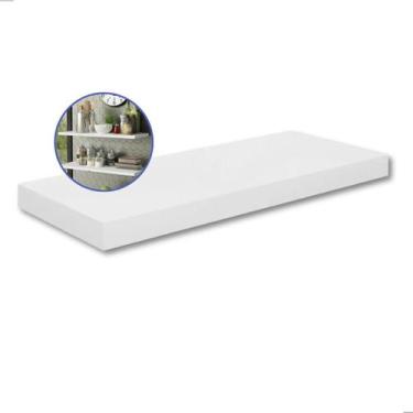 Imagem de Prateleira MDF Branca com Suporte Invisível para Quarto Cozinha Sala D