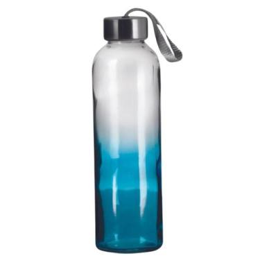 Imagem de Garrafa Agua Squeeze C/ Alça Vidro 500 Ml Colorida - Yangzi, Azul
