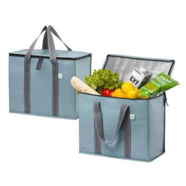 Imagem de Bolsa Térmica VENO Paquete de 2 Bolsas Aislantes para Compras Azul Cla
