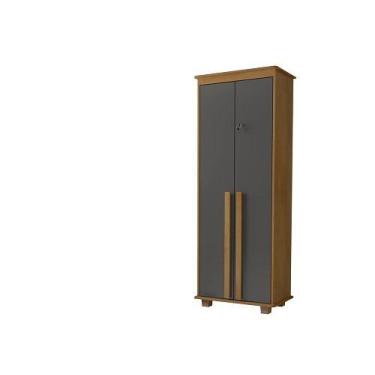 Imagem de Armário Multiuso Mexico Cinamomo com Grafite  RV Móveis