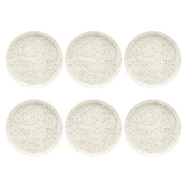 Imagem de Conjunto 6 Pratos Sobremesa Oxford Ceramica 20cm Flat Chuvisco