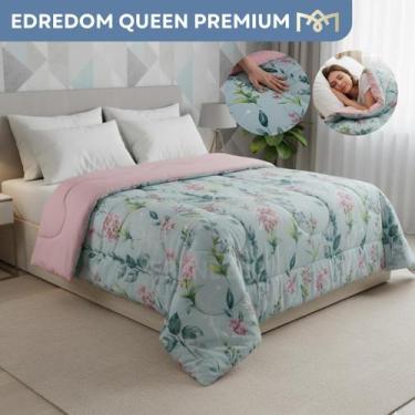 Imagem de Edredrom Queen Estampado 400 Fios Micropercal Extra Macio Conforto Pre