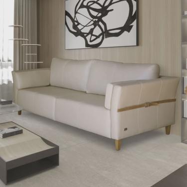 Imagem de Sofá 4 Lugares 240cm Couro Legítimo Malibu Scala Decor