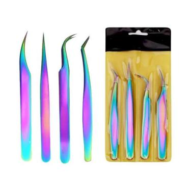 Imagem de Pinça De Aço Inoxidável Para Cílios - Ferramenta De Beleza Para Aplica