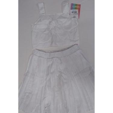 Imagem de Conjunto Infantil Menina Cropped Shorts Saia Verão LessaKids-Feminino