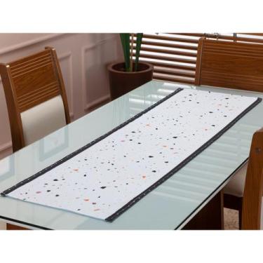 Imagem de Caminho de Mesa Trilho Retangular Estampado 1,35m x 45cm 4 ou 6 Lugare