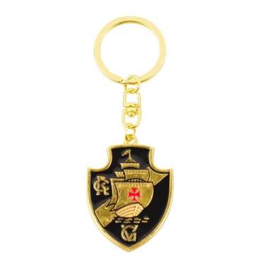 Imagem de Chaveiro Dourado Escudo Time 4Cm - Vasco - Mileno