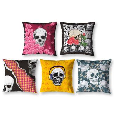 Imagem de Kit 5 Capa de Almofada Estampadas Infantil 40cm x 40cm Zíper invisível