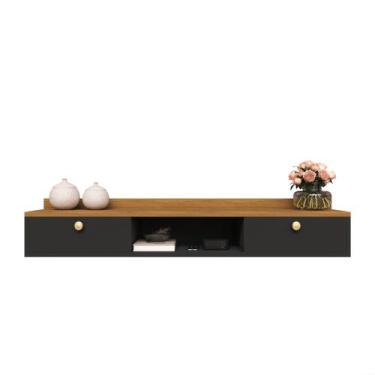 Imagem de Rack Suspenso Home Para Tv Bancada Flutuante 2 Portas Sala Quarto - Be