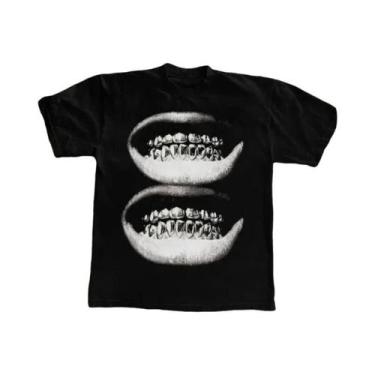 Imagem de Camiseta Feminina Estampada Casual Vintage Y2K Manga Curta Gola Redond