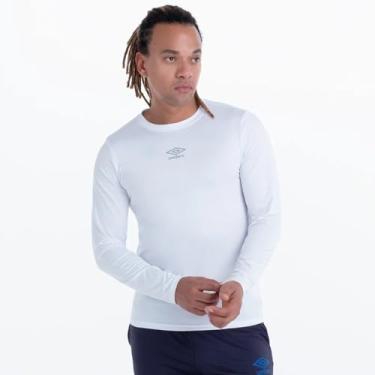 Imagem de Camisa Ml Masculina Umbro Termica Diamond Touch,Branco,G