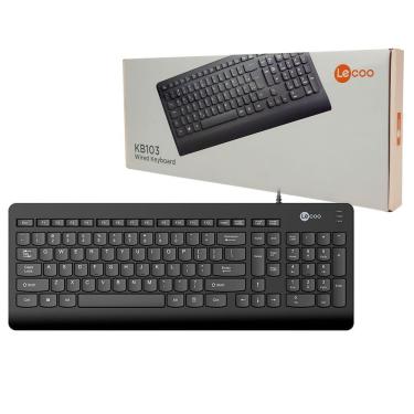 Imagem de Teclado Lecoo, Usb, Abnt2, Preto - Kb103