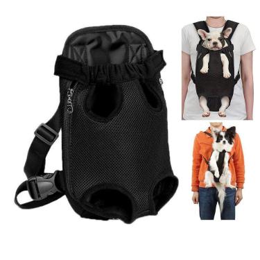 Imagem de Mochila Canguro Cachorro Cao Gato Pet Animal de Estimaçao Bolsa Transporte Pequeno Porte