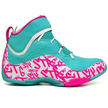 Imagem de Tênis Feminino Profissional Esportivo Basquete Couro Misto Proteção Anti Impacto Conforto EXTRA-Feminino