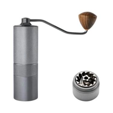 Imagem de Moedor De Café Manual Ajustável Em Aço Inoxidável CNC Profissional Com
