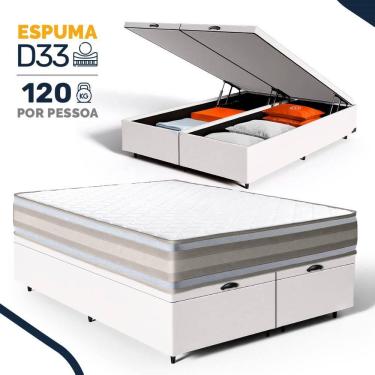 Imagem de Cama Box Baú com Colchão de Espuma D33 Double Face Territory Hellen Queen 158cm