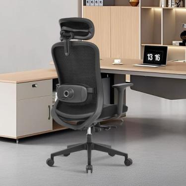 Imagem de Cadeira Escritório com Massageador Ergonômica Reclinável Apoio Braço r