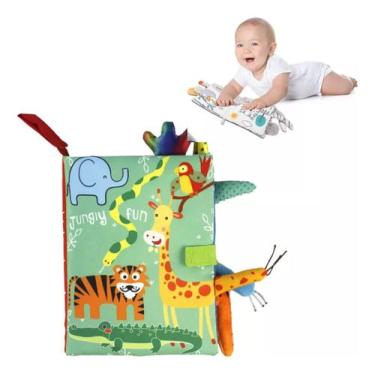 Imagem de Livro Sensorial Animais Brinquedo Montessori Bebê - Kids Book 3D Educa