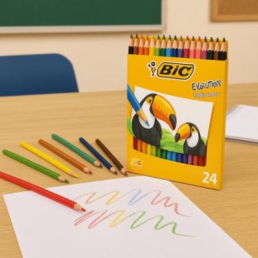Imagem de Lápis de Cor BIC Evolution-Sextavado 24 Cores