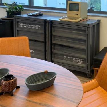 Imagem de Balcão Buffet Container Newark - Estilo Industrial em Ferro - Seu Bent