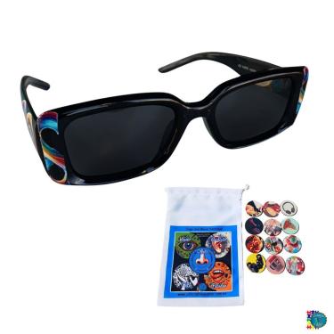 Imagem de Óculos Escuros Infantis Coleção Tea e Amor Infinity Black em Nylon Flexível Preto com Lentes Polarizadas para Crianças