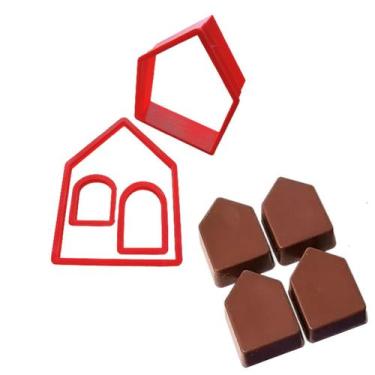 Imagem de Kit Cortadores Casinha pra Decorar e Rechear - Festa na Rede