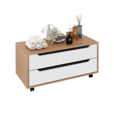 Imagem de Armário para Banheiro com 2 Gavetas com Rodízio 80 cm BN3643 - Tecno M