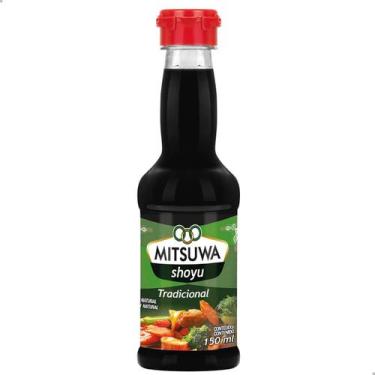 Imagem de Molho Shoyu Tradicional Mitsuwa em Frasco 150ml Tampa Verde Fermentaçã