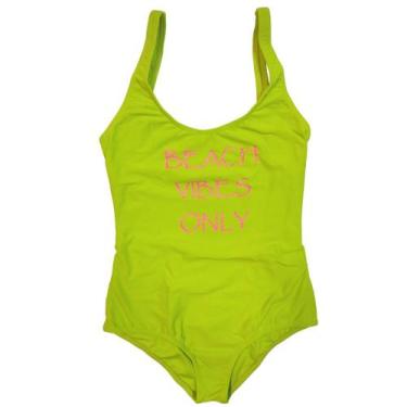 Imagem de Maiô Teen Lycra Proteção UPF50+ Isis Beach Vibes Only Verde - Banho Ma