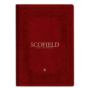 Imagem de Bíblia de Estudo Scofield  AEC  Palavras de Jesus em Vermelho  Capa Lu