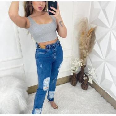 Imagem de Calça Jeans com corrente lateral - Vest blue