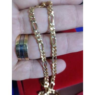 Imagem de Cordão Ouro 18 Kilates 3x1 Oco 12.60 Gramas 4 mm Maciça